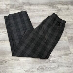 The Group Babaton Aritzia Plaid Trousers Women Size S Charcoal Gray Jogger Pants